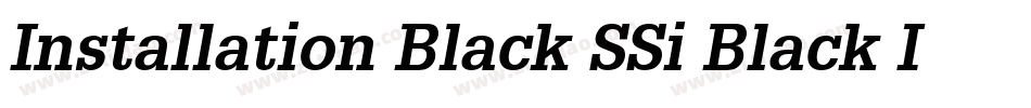 Installation Black SSi Black Italic字体转换